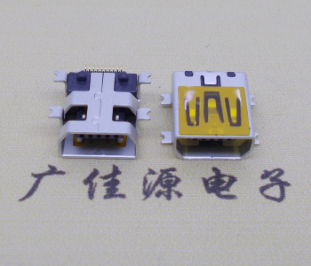 焦作迷你USB插座,MiNiUSB母座,10P/全贴片带固定柱母头