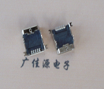 焦作 MINI USB 5PF 90°SMT前插后贴电源接口
