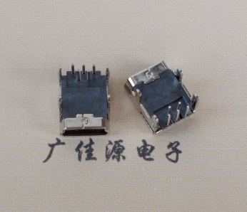 焦作Mini usb 5p接口,迷你B型母座,四脚DIP插板,连接器