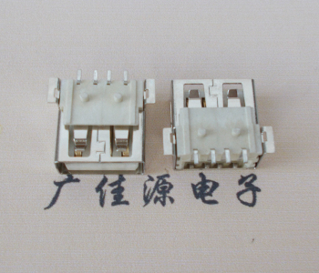 焦作USB AF方形脚 贴片母座 1.0/1.2柱子直边接口