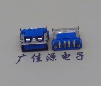 焦作AF短体10.0接口 蓝色胶芯 直边4pin端子SMT