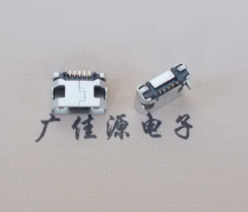 焦作迈克小型 USB连接器 平口5p插座 有柱带焊盘