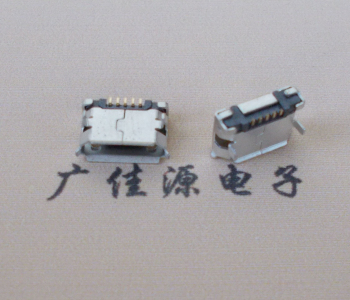 焦作Micro USB卷口 B型(无柱）插板脚间距6.4普通端子