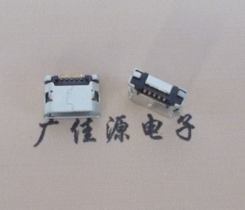 焦作MICRO USB接口 90度卧式母座 插板有柱直边