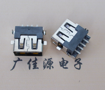 焦作 USB母座 贴片沉板3.5/4.9 直口/卷口铜壳/铁壳