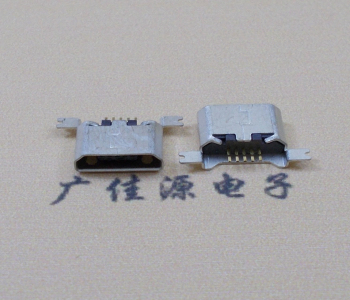 焦作MK USB B Type 沉板0.9母座后两脚SMT口不卷边