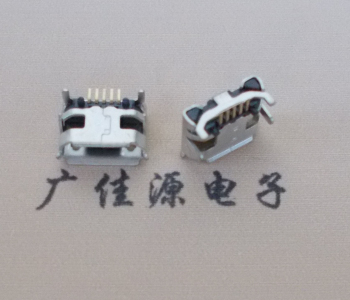 焦作Micro USB母座牛角间距7.2x6.6mm加长端子定位柱