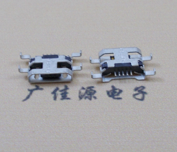 焦作MICRO USB 5PIN接口 沉板1.6MM 四脚插板无导位