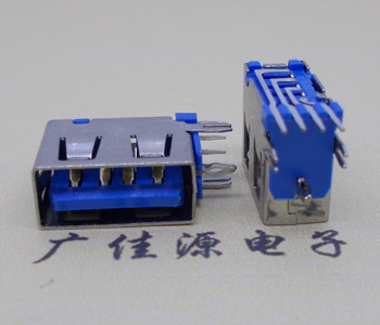 焦作USB 测插2.0母座 短体10.0MM 接口 蓝色胶芯