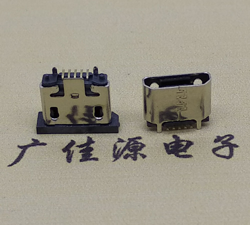 焦作micro usb5p母座立式贴板H=5.1无边有柱