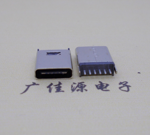 焦作直立式插板Type-C6p母座连接器高H=10.0mm