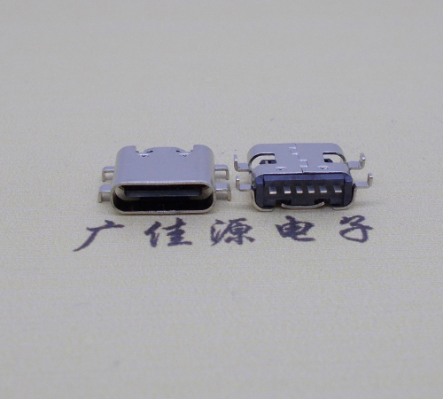 板上型卧式Type-c6p母座四脚沉0.8mm/1.2mm/1.6mm无弹