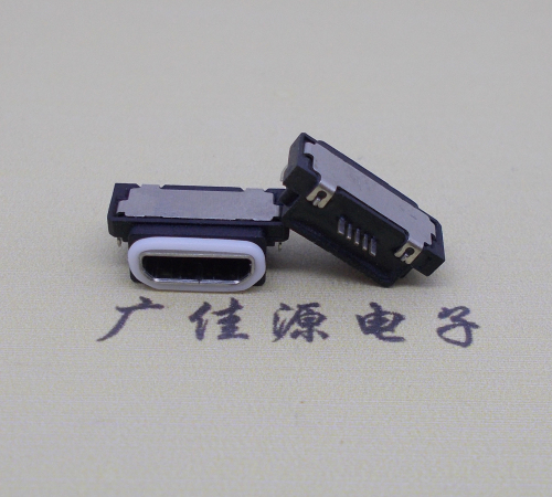 焦作micro usb5pin防水接口 沉板 0.8卧式防水母座