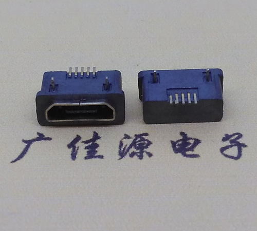 焦作MICRO USB5p防水接口 90度卧式 两脚插板牢固