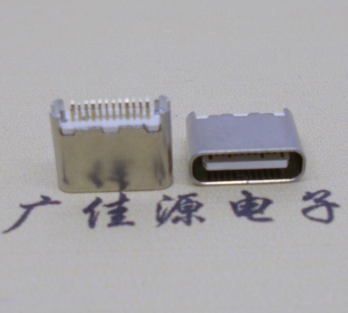 焦作type-c24p母座短体6.5mm夹板连接器