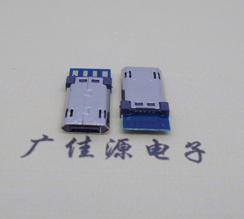 焦作迈克micro usb 正反插公头带PCB板四个焊点