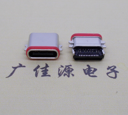 焦作usb 3.1type-c24p母座沉板1.0mm前插后贴防水