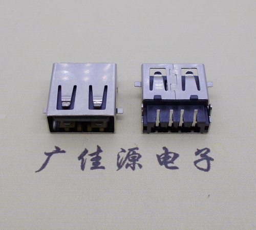 焦作usb2.0 AF90°母座沉板1.9mm带弹片前贴后插