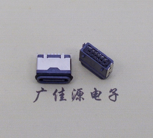 焦作usb type c6p防水立插母座两脚插带定位柱